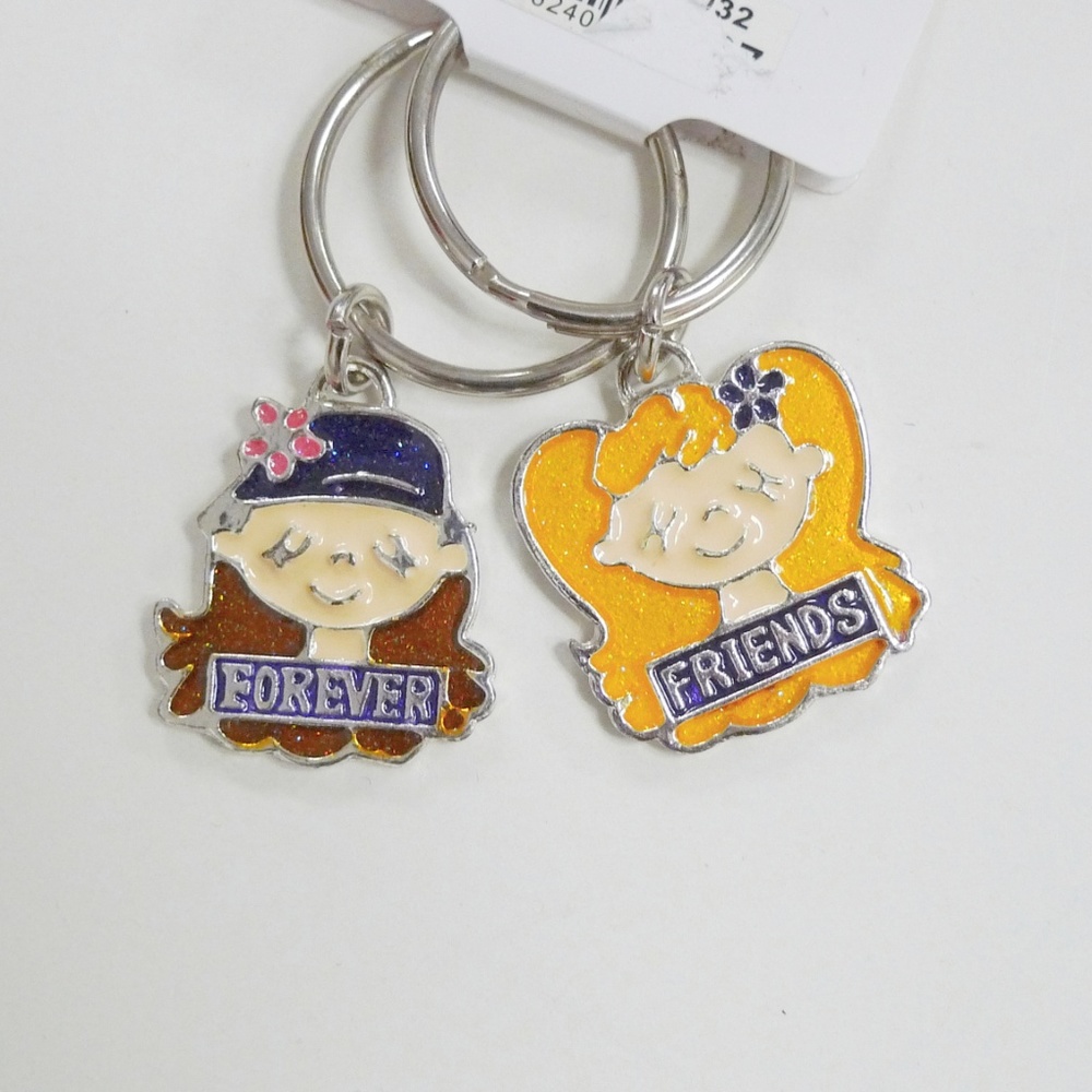 FRIENDS FOREVER Key Elements 2 piece set key rings